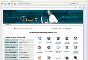 Web Hosting - Control Panel